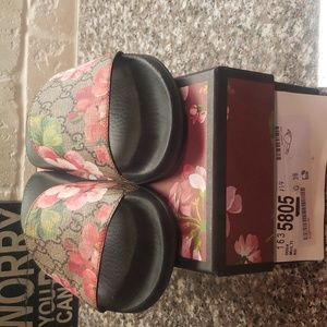 Gucci floral slides